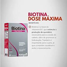 BIOTINA - Katiguá Dosis Máxima Formación y Mantenimiento de Cabello y Piel - 60 Cápsulas Rígidas • 60 Dosis Plata