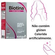 BIOTINA - Katiguá Dosis Máxima Formación y Mantenimiento de Cabello y Piel - 60 Cápsulas Rígidas • 60 Dosis Plata