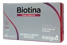 BIOTINA - Katiguá Dosis Máxima Formación y Mantenimiento de Cabello y Piel - 60 Cápsulas Rígidas • 60 Dosis Plata