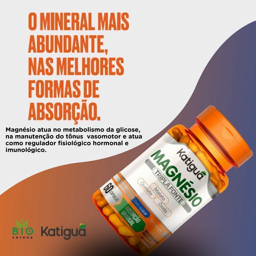 Magnésio Tripla Fonte - 60 Cápsulas – Katiguá